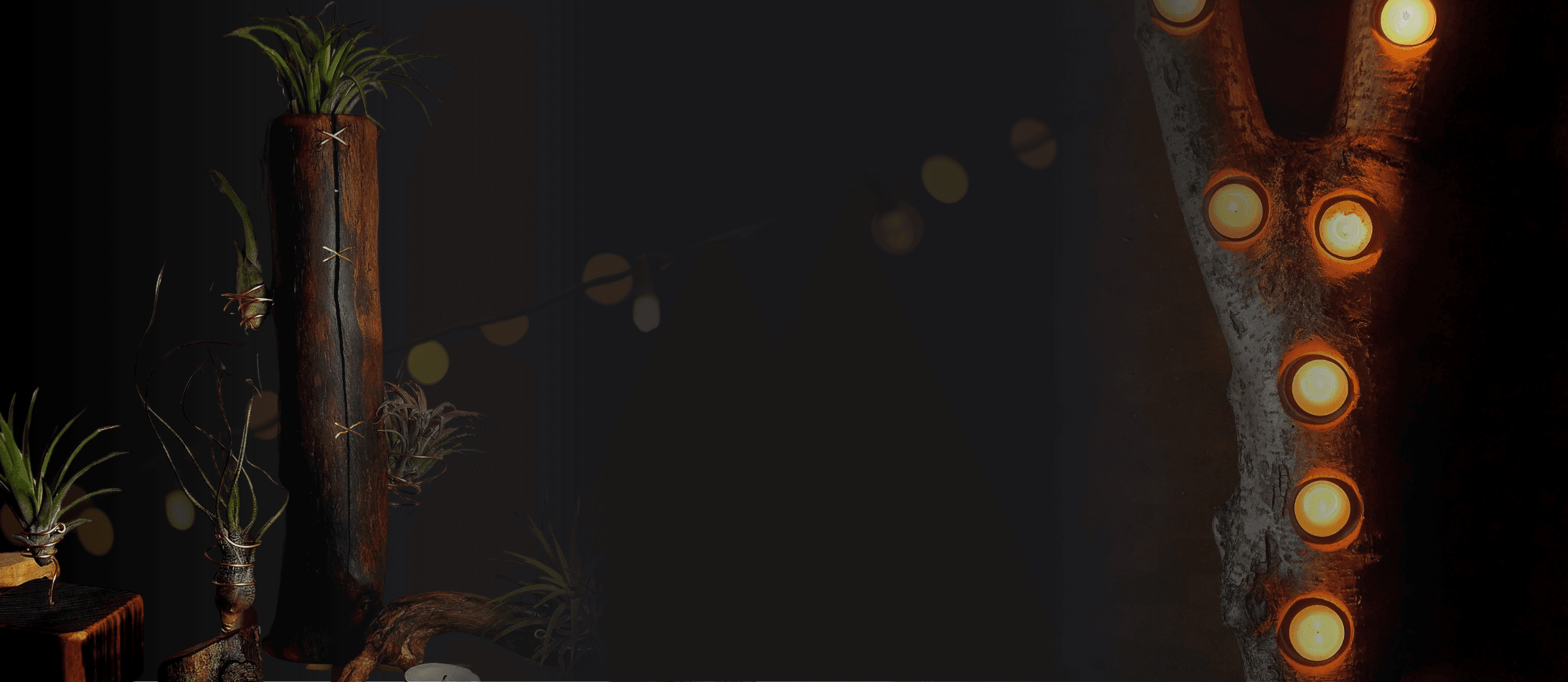 Air plant holders, wooden wall art and rustic tealight holders handcrafted from foraged, coppiced and reclaimed wood in the Cotswolds. Sustainable home decor with a rustic, natural aesthetic.